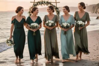 sage green bridesmaid dresses | green bridesmaid dresses | emerald green bridesmaid dresses